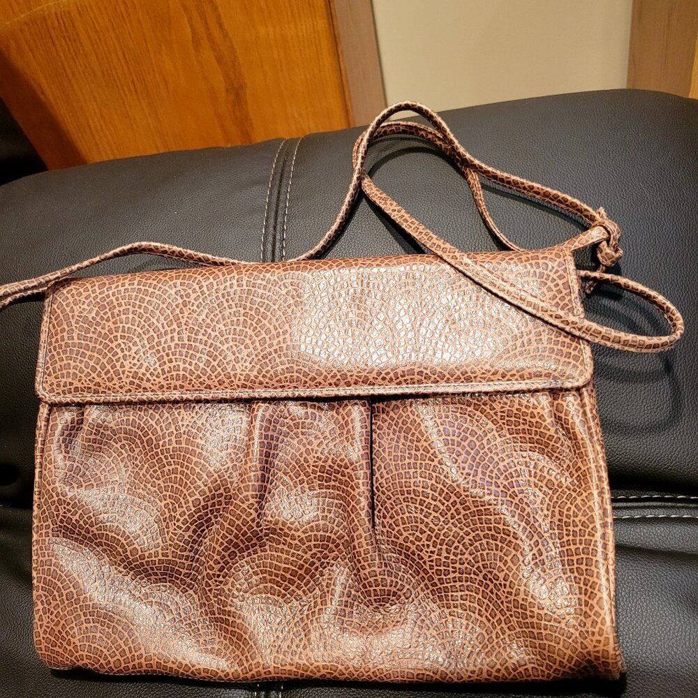 All leather envelope Handbag